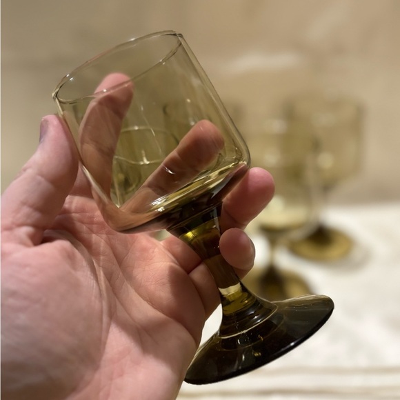 Libbey Tawny Brown Drinkware Set of 6 Vintage - Picture 4 of 7